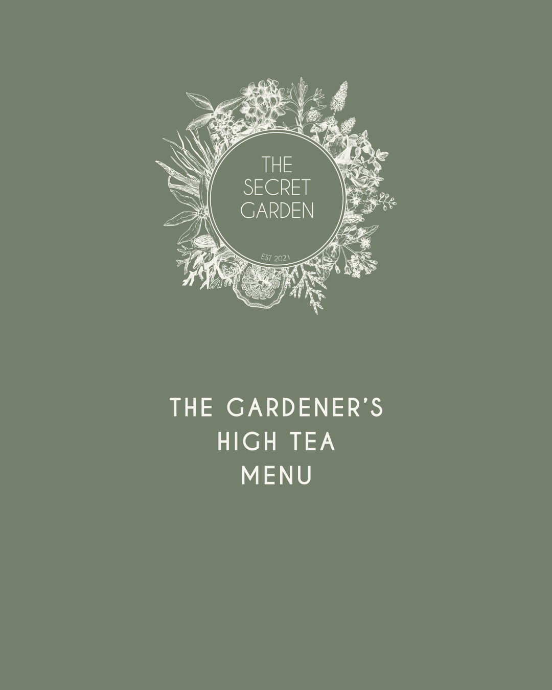 THE SECRET GARDEN MENUS | The Garden Society